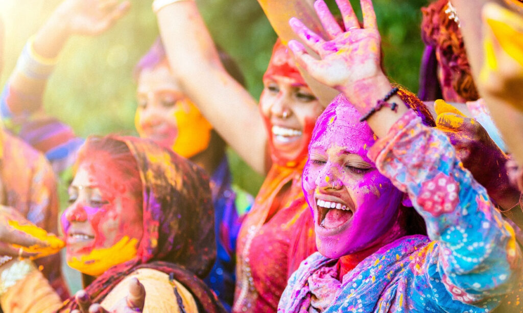 Besten Reiseziele im März Holi Indien Delhi