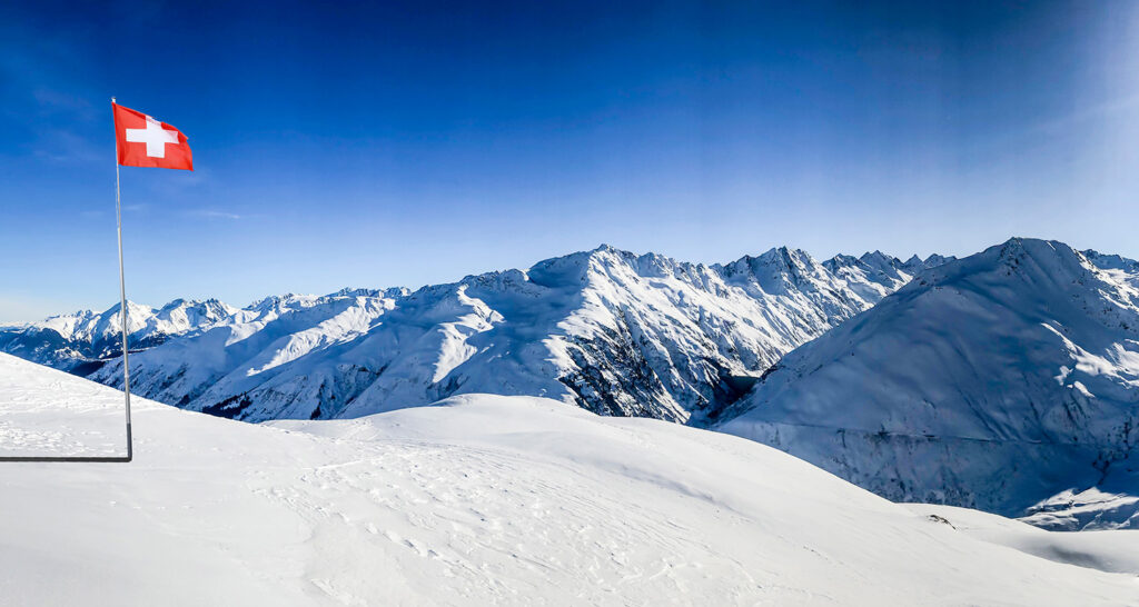 Schweiz Ski fahren